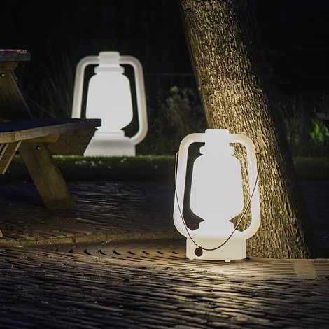 QAZQA storm - Lampe sur pied extérieur - 1 lumière - H 510 mm - Blanc - Design, Moderne - éclairage extérieur - éclairage intérieur (1/5)