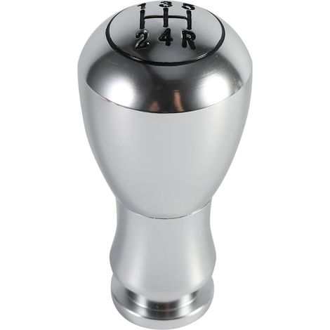 Pomello del cambio a 5 velocità, pomello del cambio universale per cambio automatico o manuale, lega di alluminio (argento) (1/5)