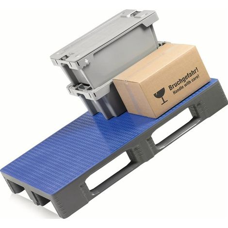 Palette plastique L800xW1200xH160mm 3 patins fermés PEHD CRAEMER (1/4)