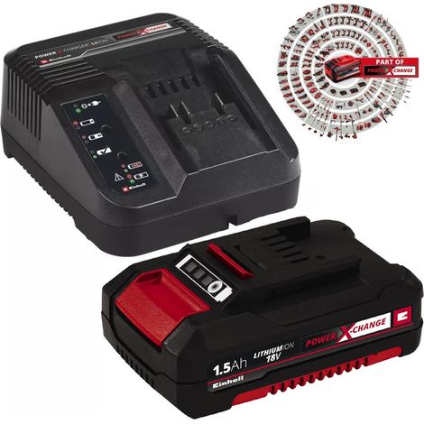 Einhell 18v Power X-Change PXC Starter Kit - 1x 1.5Ah Battery + Charger Ozito (1/5)