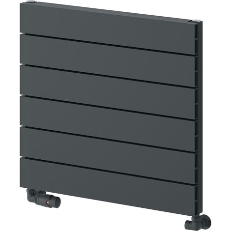 Reina Rienza Horizontal Aluminium Radiator 565mm H x 600mm W - Anthracite