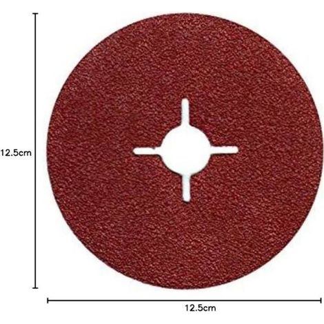 Disque Abrasif - Papier Abrasif Grain 80 - Pour Meuleuse D Angle 125 Mm - Lot De 50 Unites (1/2)