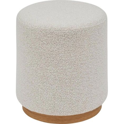 Pouf Rond "Nesky" 45cm Blanc (1/5)