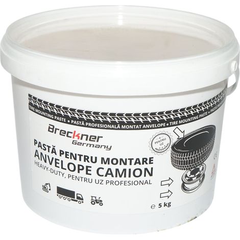 Pasta beige per montaggio pneumatici per autocarri pesanti, 5 kg, USO PROFESSIONALE Breckner Germany (1/4)