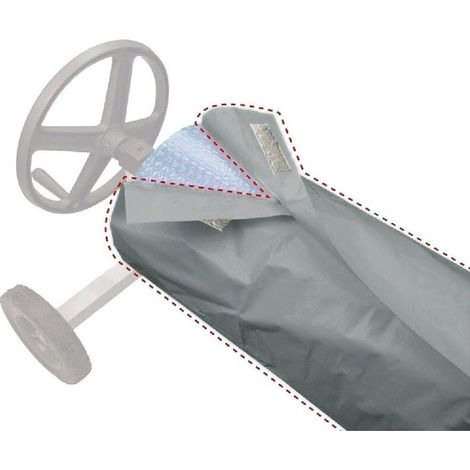 Bâche de protection pour piscine enroulable, étanche et résistante, dimensions 490 x 96 cm (longueur x largeur), couleur gris anthracite (1/4)