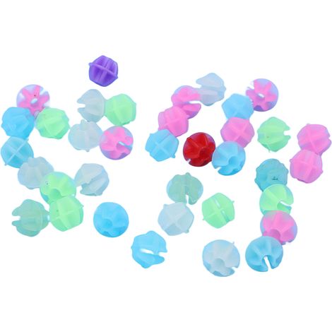 Lot de 36 perles colorées en plastique pour rayons de roue de vélo enfant, accessoires de décoration pour vélo, petites perles rondes brillantes (1/5)