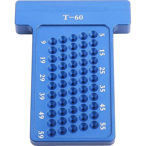 Outil de marquage en alliage d'aluminium en forme de T, jauge de perçage, outil de marquage pour charpentier (bleu) (1/5)