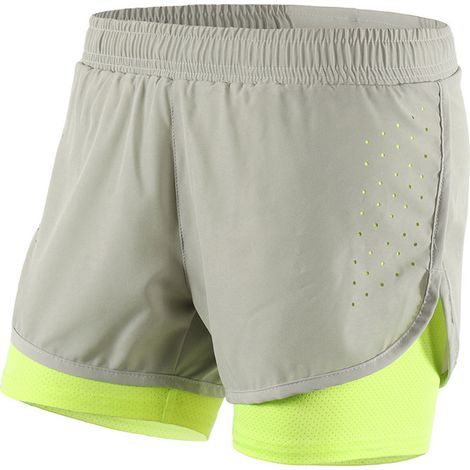 Short de course 2 en 1 pour femmes, séchage rapide, respirant, entraînement actif, exercice, Jogging, cyclisme, avec doublure plus longue (1/5)