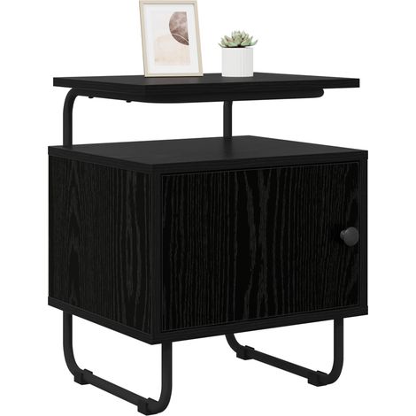 Maison Exclusive - Table de chevet 2 pc Chêne noir Bois d'ingénierie (1/5)
