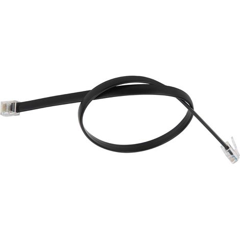 Ligne de Capteur à Double Tête en Stable et Fiable 2 Pièces 40 Mm RJ25 6 Broches Bouton Droit Prise Plaquée or Adaptée à la Version Américaine UL20251 Fil 28 AWG, Noir/gris (1/5)