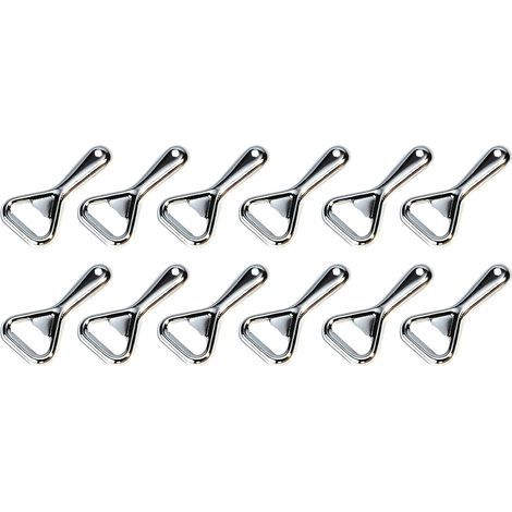 Set mit 12 Flaschenöffnern aus silberfarbenem Stahl, inklusive Kapsel. (1/5)