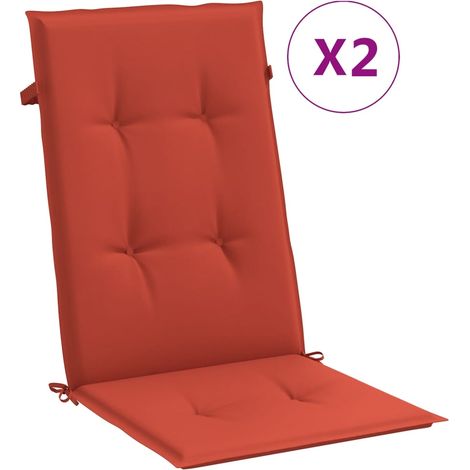 Maison Exclusive - Hochlehner-Auflagen 2 Stk. Melange Rot 120x50x (1/5)