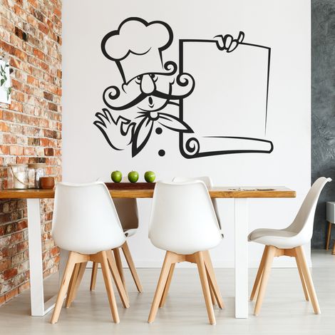 Sticker Mural - Cuisine Chef - 37x48 cm - Noir (1/3)