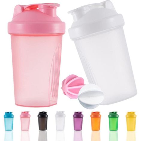 OOTD Protein Shaker Flasche 400ml BPA Frei Sieb Skala Fitness Mixer (1/5)