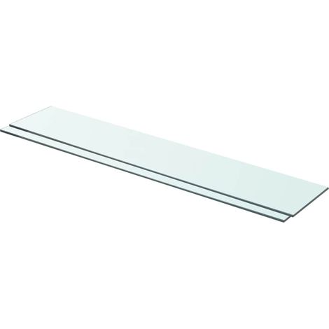 Mensole in Vetro Trasparente 2 pz 80x15 cm vidaXL