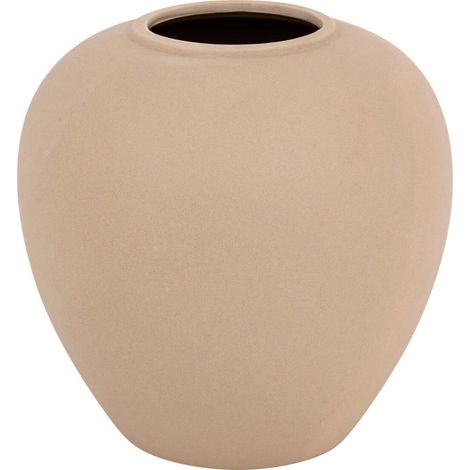 Vase Boule en Dolomite "Rily" 22cm Nude (1/2)