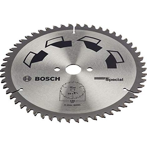 Bosch 2609256891 Special Lama per Sega Circolare, 190 x 2 x 20/16, 54 Denti (1/4)