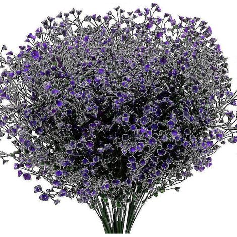 Lot de 4 arbustes artificiels d'extérieur résistants aux UV, avec de fausses feuilles en plastique en forme de clochettes. (1/5)