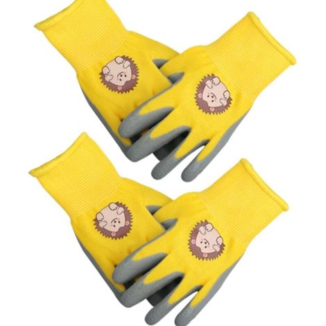 Gants De Jardin Enfant 2 Paires Antidérapants Résistants Coupures Pour Moins 5 Ans (1/4)