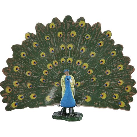 Dekorative exotische Vogelfigur – Realistische Pfauenfigur für die Heimdekoration (1/5)
