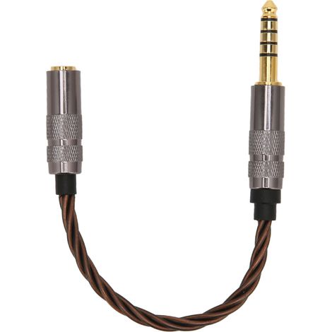 Câble adaptateur audio 4.4mm mâle vers 2.5mm femelle doré pour casques et enceintes (1/5)