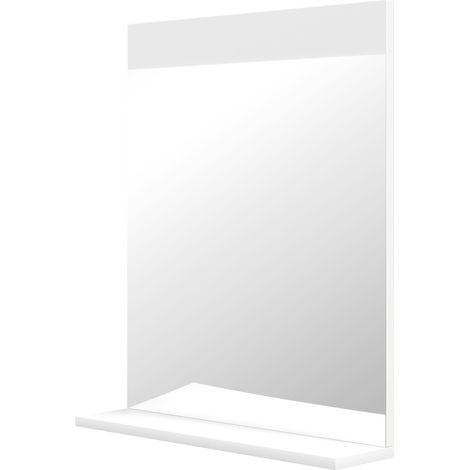 Weißer Badezimmer-Wandspiegel 50x12x60 cm mit Ablagefläche
