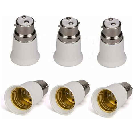 Set de 6 douilles B22 à E27 - kit d'accessoires pour douille d'ampoule LED (1/5)