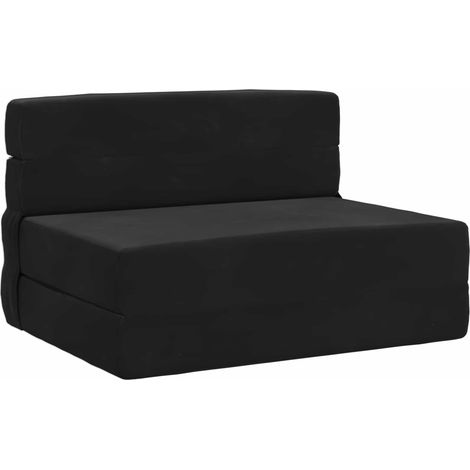 Foldable Sofa Bed Black 70 x 80 x 60 cm Fabric vidaXL (1/5)