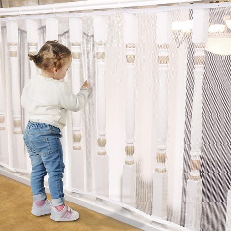 Treppen Schutznetz, 3 Meter Treppengeländer Sicherheitsnetz,Sicherheitsnetz,Safety Net,Baby Balkonnetz,Treppe Geländer Zaun Mesh,Sicherheitsnetz für Kinder,schutznetz treppe,für Babys und Haustiere (1/5)
