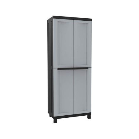 Armario resina alto 3 estantes negro gris twist black 68 x 3