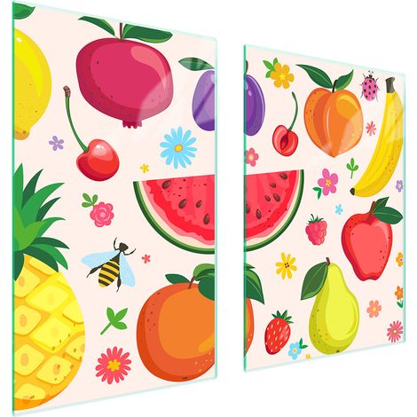PLACA PROTECTORA DE VIDRIO PARA COCINA 65x52 FRUTA (1/5)