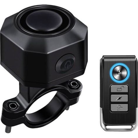 Système d'alarme pour vélo, alarme antivol avec télécommande, antivol pour scooter, sans fil, étanche USB-C, pour moto et vélo, traceur GPS, antivol (1/5)