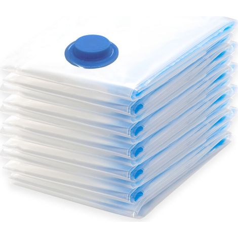 Sacs transparents sous vide, 80 x 60 cm, lot de 7 Sacs de rangement sous vide spécialisés pour les vêtements ménagers (1/5)