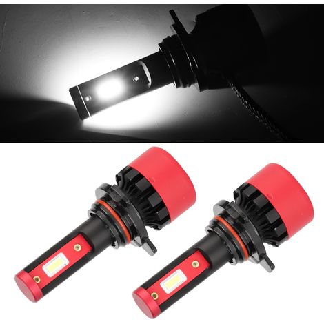 2x 9012 96W 6000K Reinweiße LED-Lampen Fernlicht Auto-Decoder Scheinwerfer L8H (1/5)