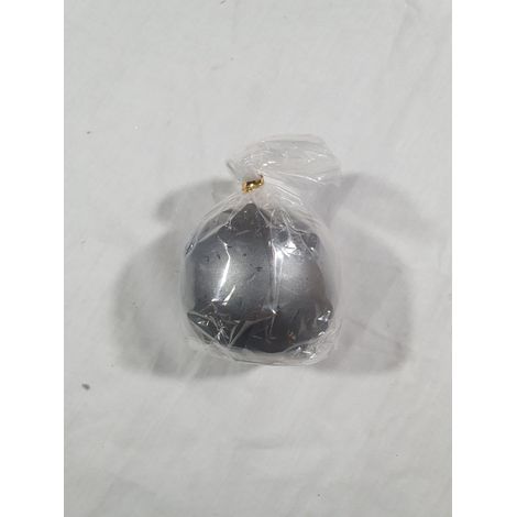 Bougie boule métallique, noire, 8 cm, 1 pièce. (1/3)