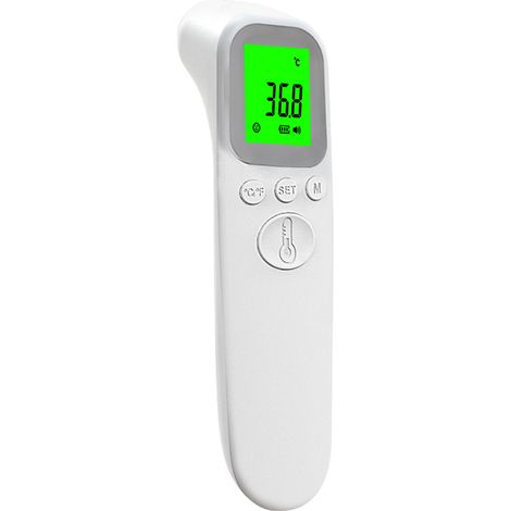 Thermomètre infrarouge numérique LCD 1,3 pouce, thermomètre frontal sans contact, mini thermomètre portable, 32 mémoires, modes corps et objets, pour bébés, enfants et adultes (1/2)