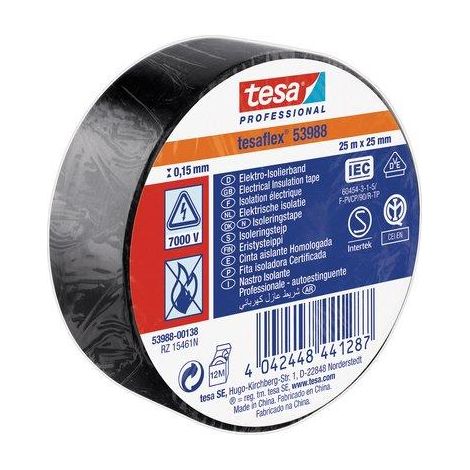 NASTRO PVC ISOLANTE IMQ TESA - NERO MM 25 ML 25- 10 pezzi