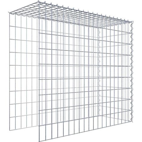 Gabiondeco - Gabion - Element de prolongation en hauteur et en longueur 100 cm x 90 cm x 40 cm (L x H x P). maille 5 x 10 cm. Spirale. Attention il manque deux gril... (1/5)