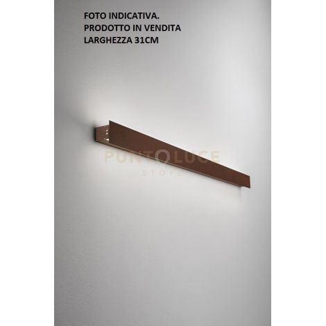 SIMBA APPLIQUE LED DOPPIA EMISSIONE L.30cm IP54 CORTEN 4000K 350LM 6W