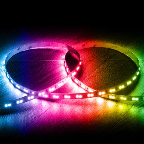 Tira LED 24V RGBW SMD 120 LED/m 5m 13W/m Ancho 10mm Corte 5cm IP20 RGBW