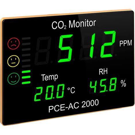 CO2 Messgerät PCE Instruments PCE-AC 2000 Temperatur, Luftfeuchtigkeit, CO2 (1/5)