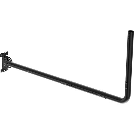 Support mural réglable pour antenne avec coude à 90 degrés, tube d'extension et écrous de fixation, convient pour antennes TV externes et amplificateur WiFi Noir (1/5)