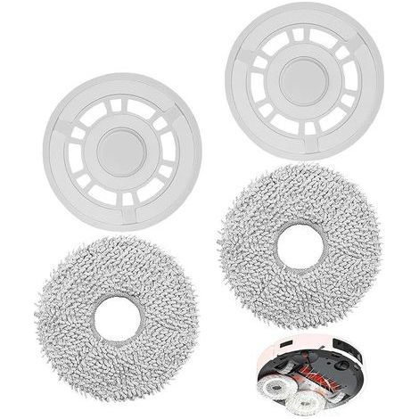 Cleaning Cloths with Replacement Holder and Cleaning Plates for Xiaomi X20+ / Dreame X20 Pro Robot Vacuum Cleaner (2 Replacement Holders + 2 Cleaning Cloths) (1/5)
