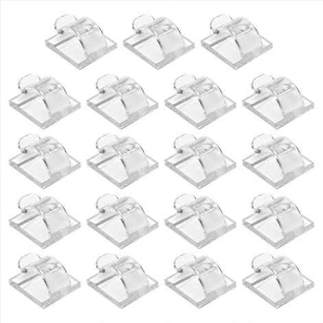 Crochets pour guirlandes lumineuses extérieures (lot de 15) - Crochet transparent (1/5)
