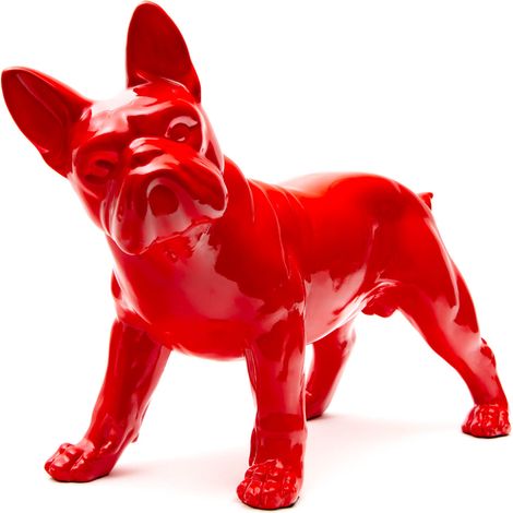 Statuetta Decorativa Cane Boston Terrier Kuatéh in Poliresina 43x19x32 cm Rosso (1/5)