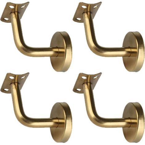 4 Pièces Acier Inoxydable Supports de Main Courante pour Fixation Murale Supports de Rail d'escalier pour Rampe Escalier Support Mural de Garde-Corps (1/5)