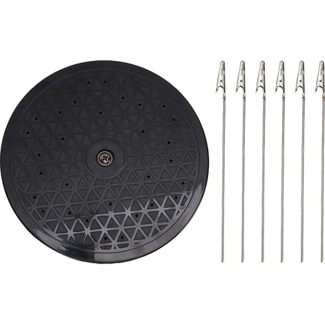 Ortviai Plateau tournant pour peinture 360° 19,5 cm avec 6 pinces métalliques – Support rotatif pour modèles HS-E13CH