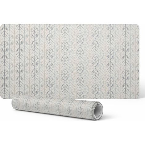 Alfombrilla protectora moderna para teclado con estampado retro de hojas, 100x50 cm.