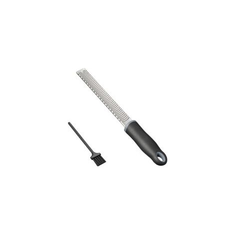 Zesteur d'Agrumes & Râpe à Fromage Manuelle, Râpe Fine pour Parmesan, Citron, Coconut, Muscade, Chocolat et plus, 33cm, Lames Tranchante en Acier Inoxydable-Crezuo