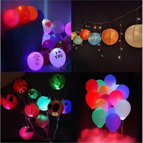 Lot de 30 - Mini LED Ballon Lumières Long Temps De Latence LED Flash Lampe Étanche Pour Lampion Décoration De Partie (1/5)